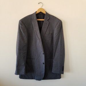 Jean Paul Germain Herringbone Pattern Suit Jacket 46L